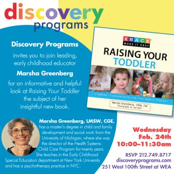 Talk with Marsha Greenberg, author of "Raising Your Toddler"