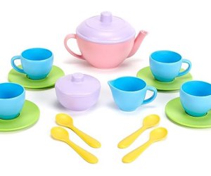 Whether it's with your favorite stuffed animal, friend, or family, it's always time for tea. Photo courtesy of the Green Toys Store on Amazon