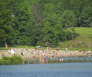 Hop Brook Lake is one of the best fishing and swimming lakes in Connecticut.