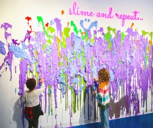 Give the huge slime display your own touch at Sloomoo.