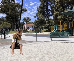 Recreation Park, Long Beach's Newest Playground: Swing on the pulley swings!