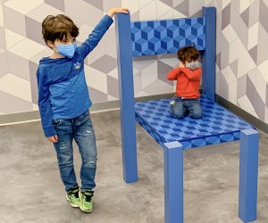 Visiting Philly's Museum of Illusions with Kids: The Tiny Chair