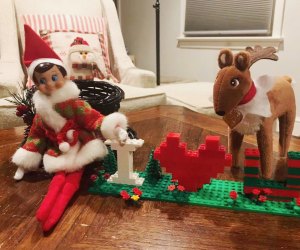 Elf on the Shelf spells out love with Legos