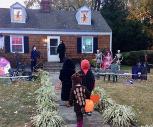 Image of a house in a great trick-or-treat neighborhood in CT.