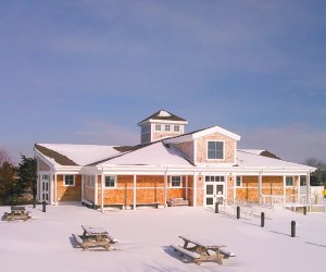 Photo of snow-covered Meigs Point Nature Center