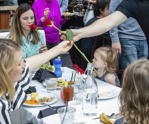 Long-stemmed roses for Mother's Day brunch