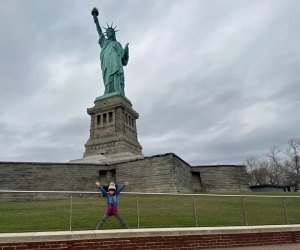 NYC Statue of Liberty monument is mostly empty