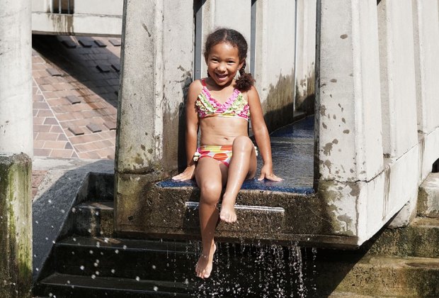 Play and splash at Ancient Playground in Central Park