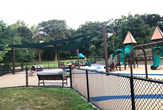 Brookdale Park offers a toddler playground in New Jersey with built-in shade