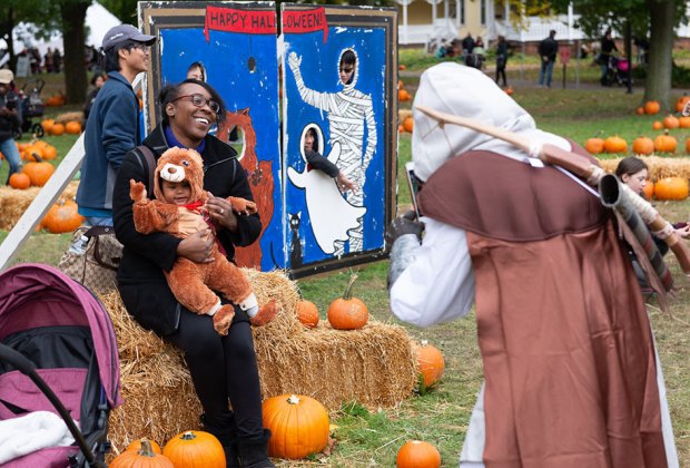 Governors Island’s annual pumpkin patch, Pumpkin Point, returns to the historic Nolan Park. Photo courtesy of Governors Island