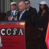 Jerry Brown speaks at Charter School Rally